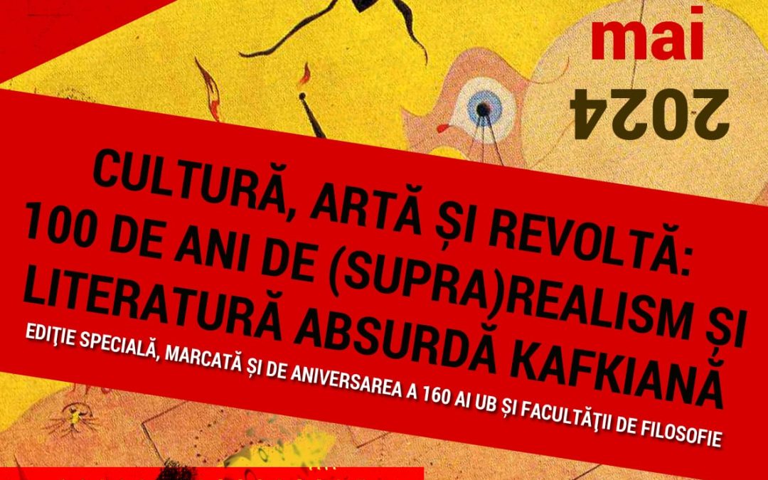 Conferința Națională de Estetică și Filosofia Artei „ION IANOȘI”: CULTURĂ, ARTĂ ȘI REVOLTĂ: 100 DE ANI DE (SUPRA)REALISM ȘI LITERATURĂ ABSURDĂ KAFKIANĂ, Ediția a XI-a