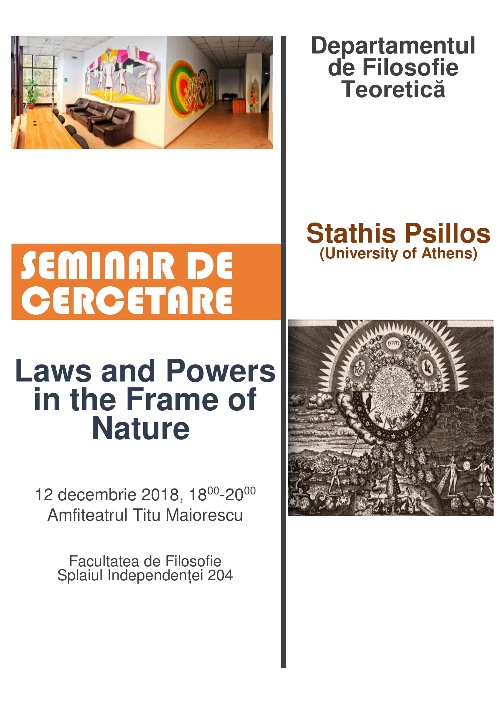 Seminar cercetare DFT: „Laws and Powers in the Frame of Nature”