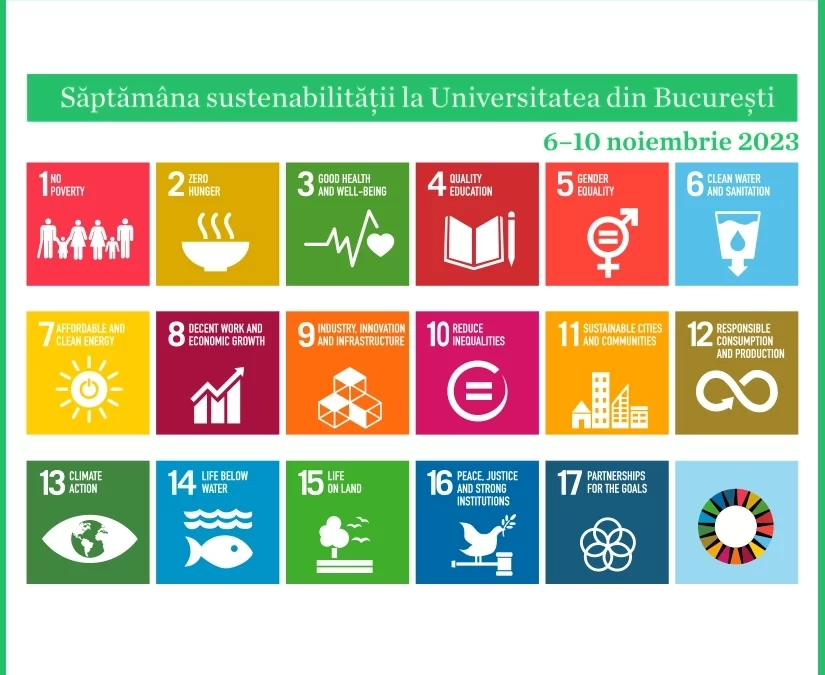Săptămâna sustenabilității la Universitatea din București: 6-10 noiembrie 2023
