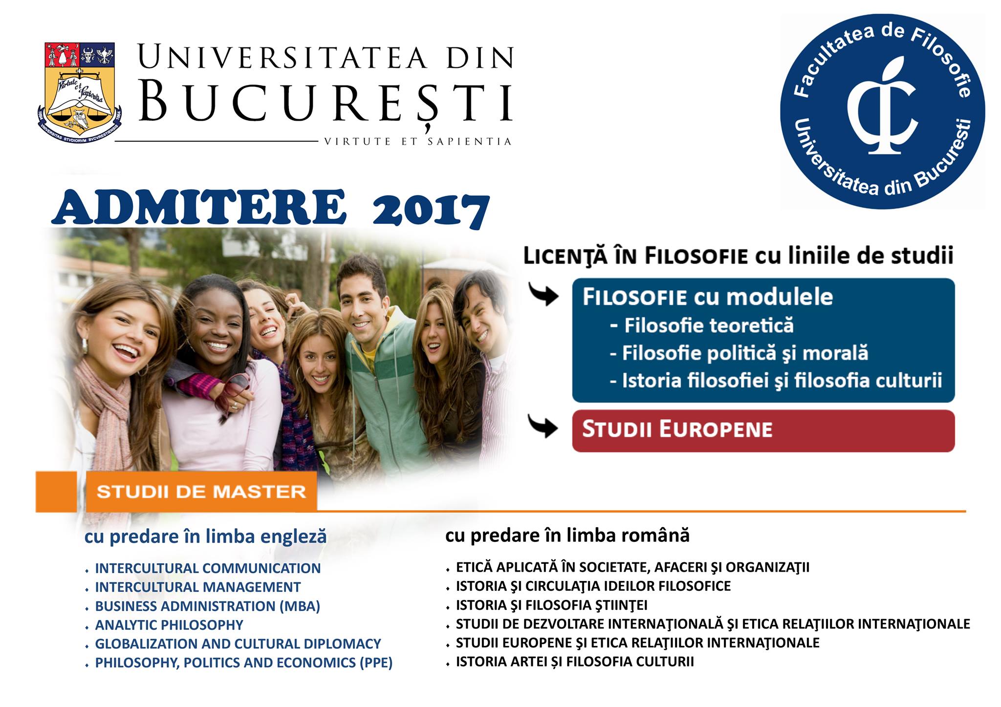 Prelungire înscrieri licență & master până pe 14 septembrie, ora 14.00