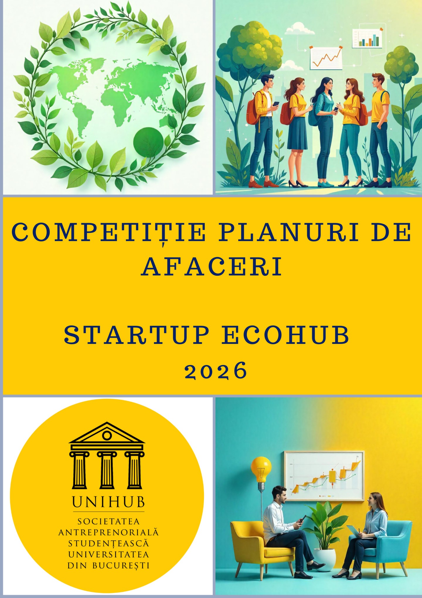 Universitatea din București lansează ediția a treia a concursului de planuri de afaceri „Startup EcoHub”
