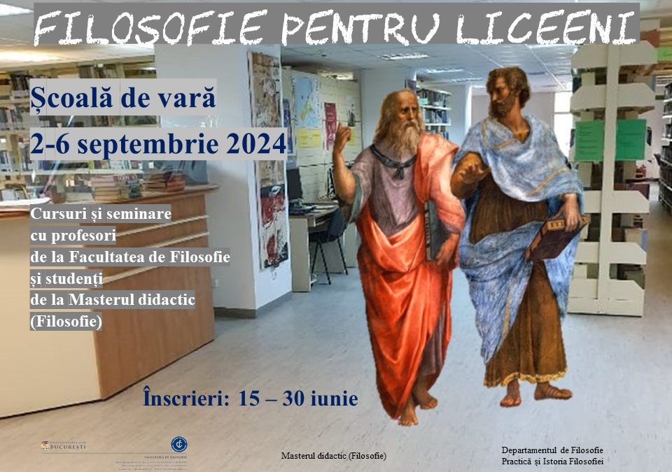 Școală de vară pentru liceeni, Ediția a IV-a, 2-6 septembrie 2024