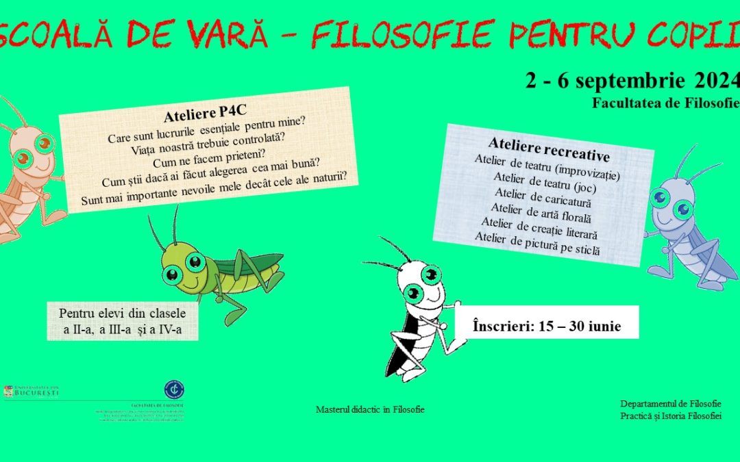 Școală de vară pentru copii, Ediția a IV-a, 2-6 septembrie 2024