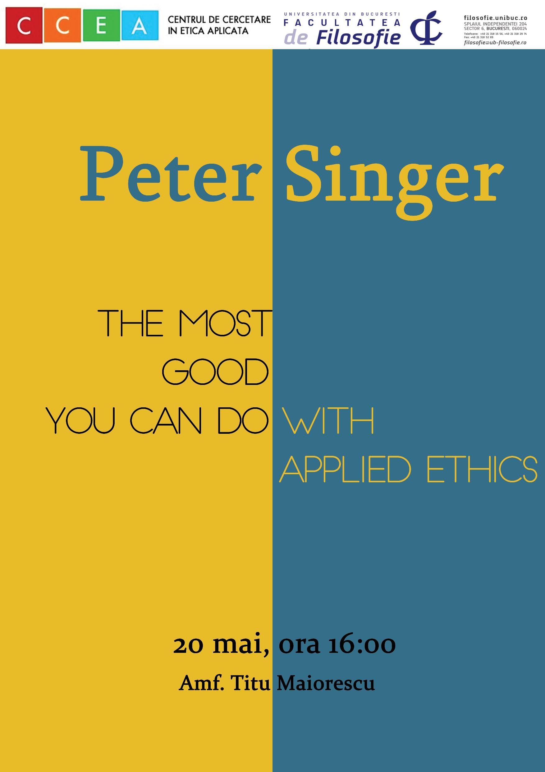 Conferință: The most good you can do with applied ethics