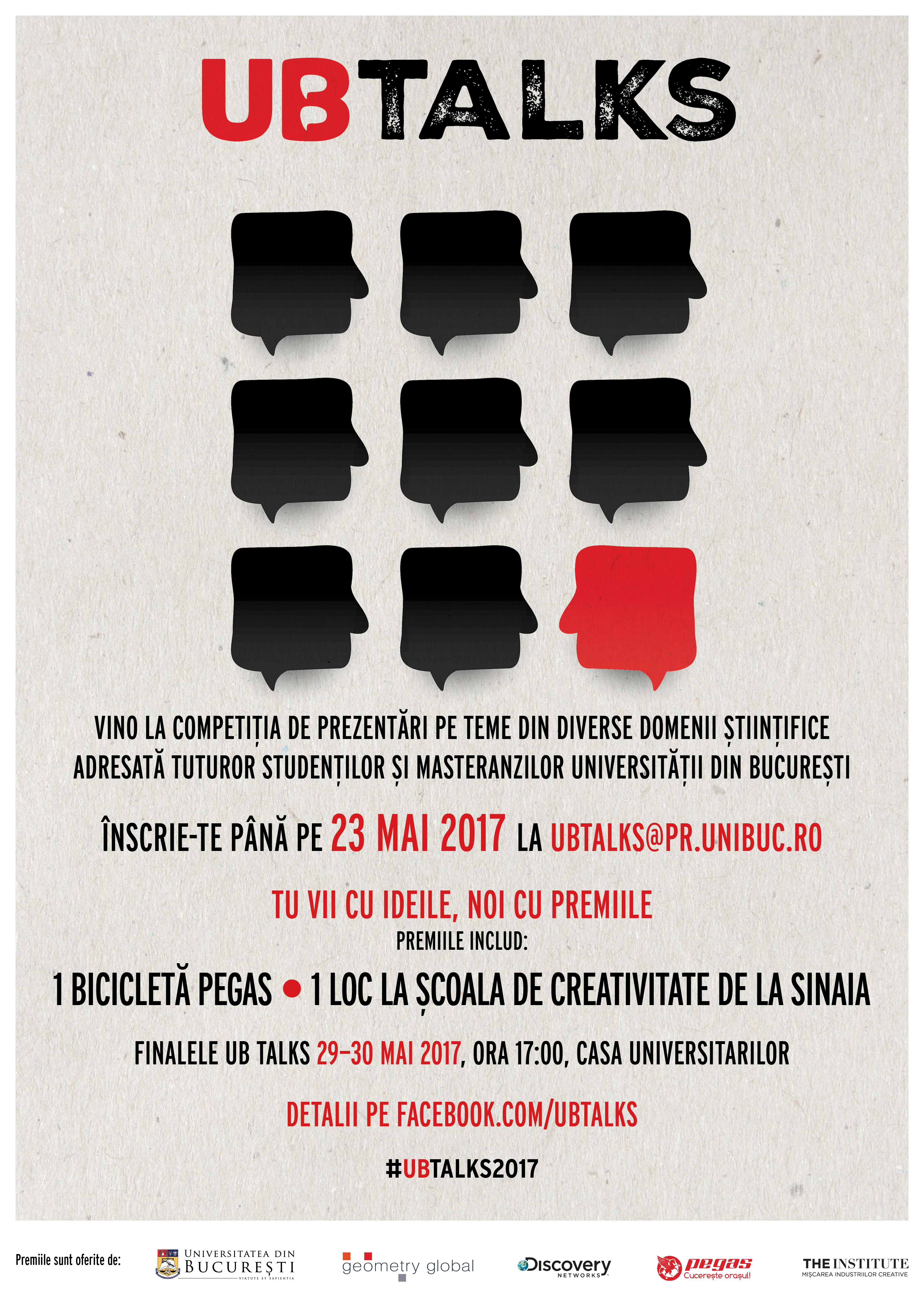 Prelungire termen înscrieri pentru competiția UB Talks