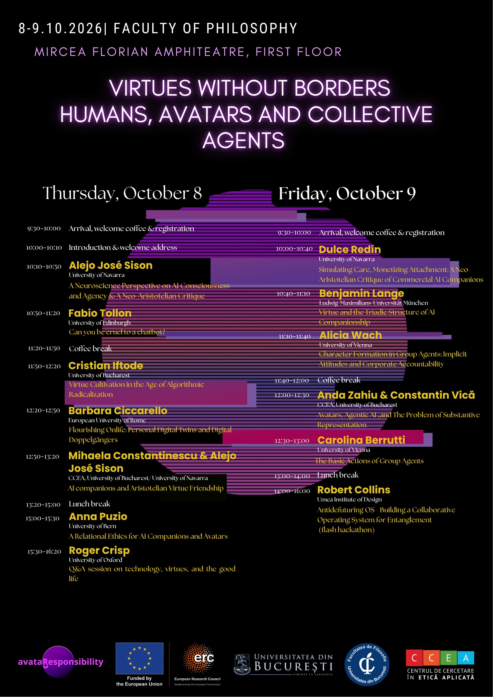 „Virtues without borders: humans, avatars and collective agents” – 08-09.10.2026