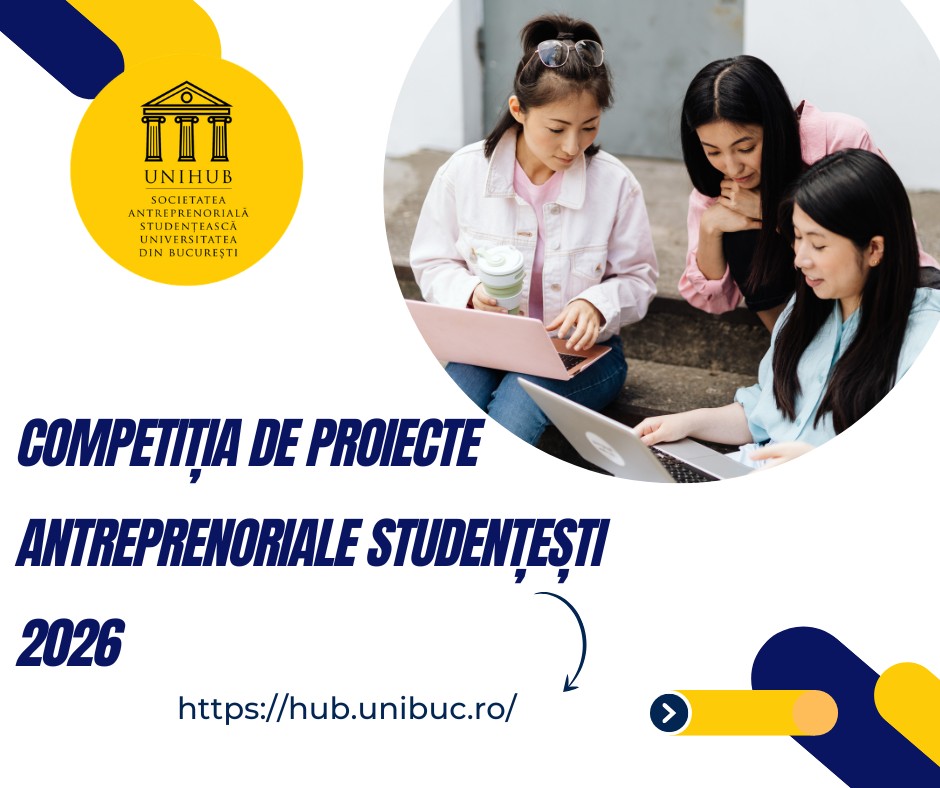 UNIHUB lansează ediția a 8-a a competiției de proiecte pentru studenți și asociații studențești din UB