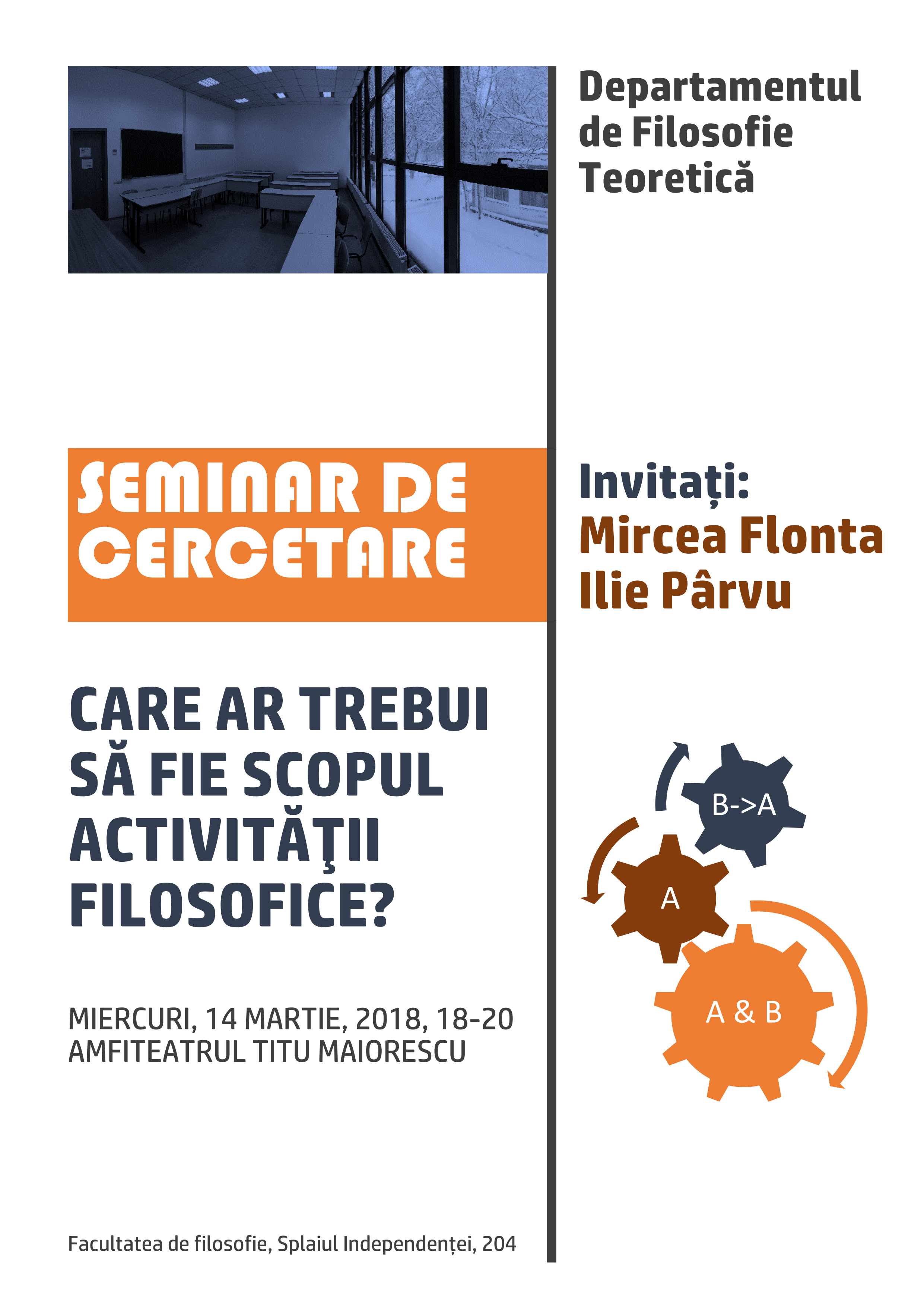 Seminarul de cercetare al Departamentului de Filosofie Teoretică