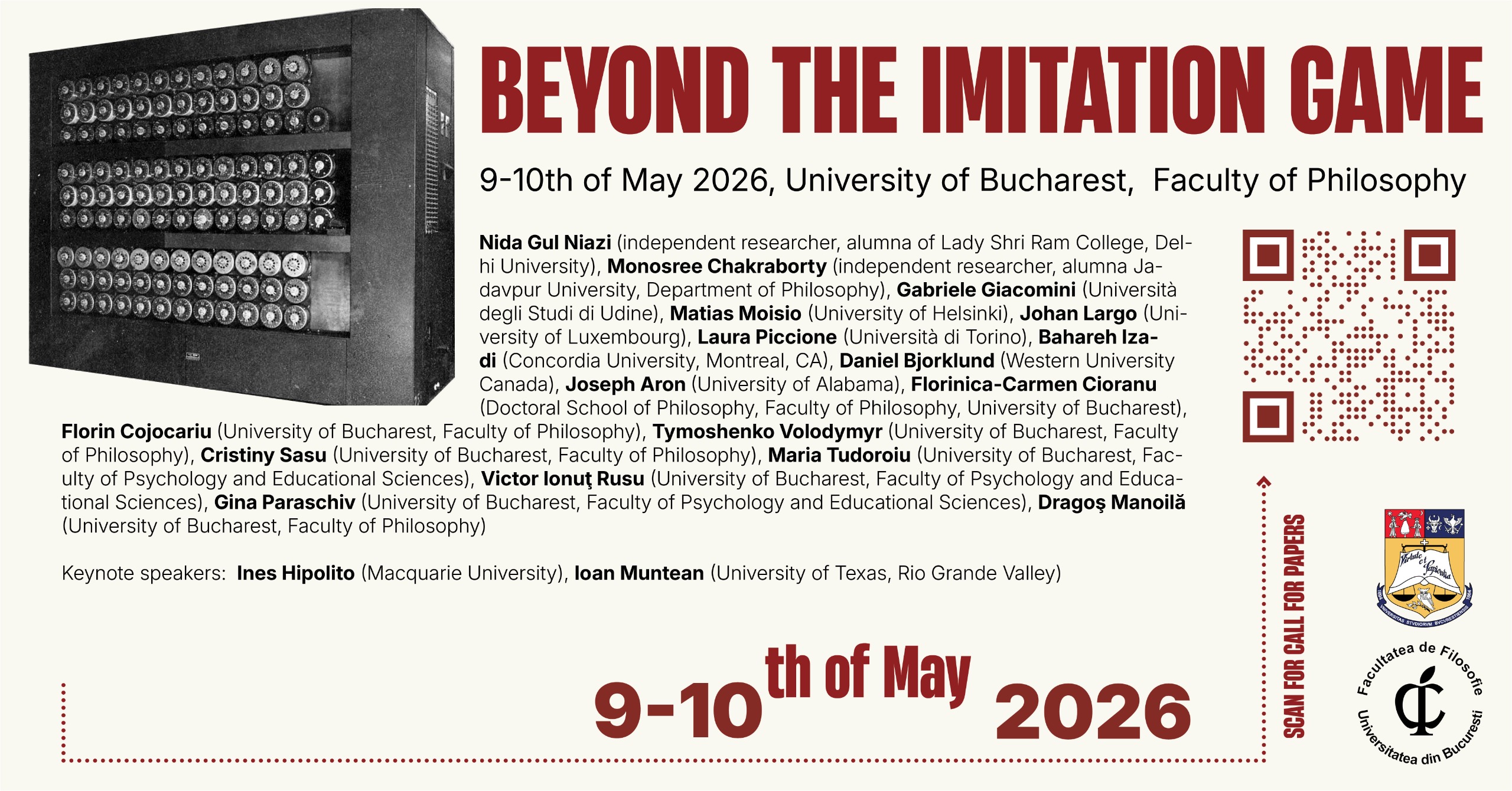 Conferința internațională „Beyond the Imitation Game” (9-10 mai 2026)