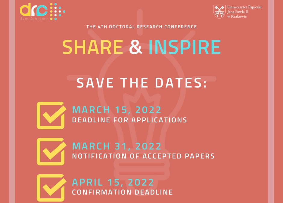 CFP- International Doctoral Research Conference 2022 „Share and inspire: Your Research in the a World Changed by the Pandemic”