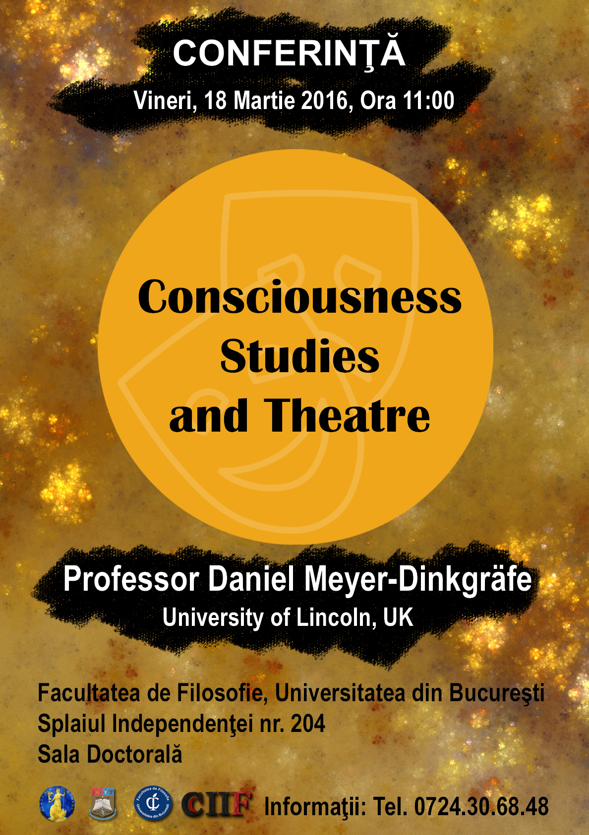CCIIF: Conferinta „CONSCIOUSNESS STUDIES AND THEATRE”