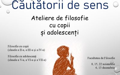 Căutătorii de sens: ateliere de filosofie cu copii și adolescenți