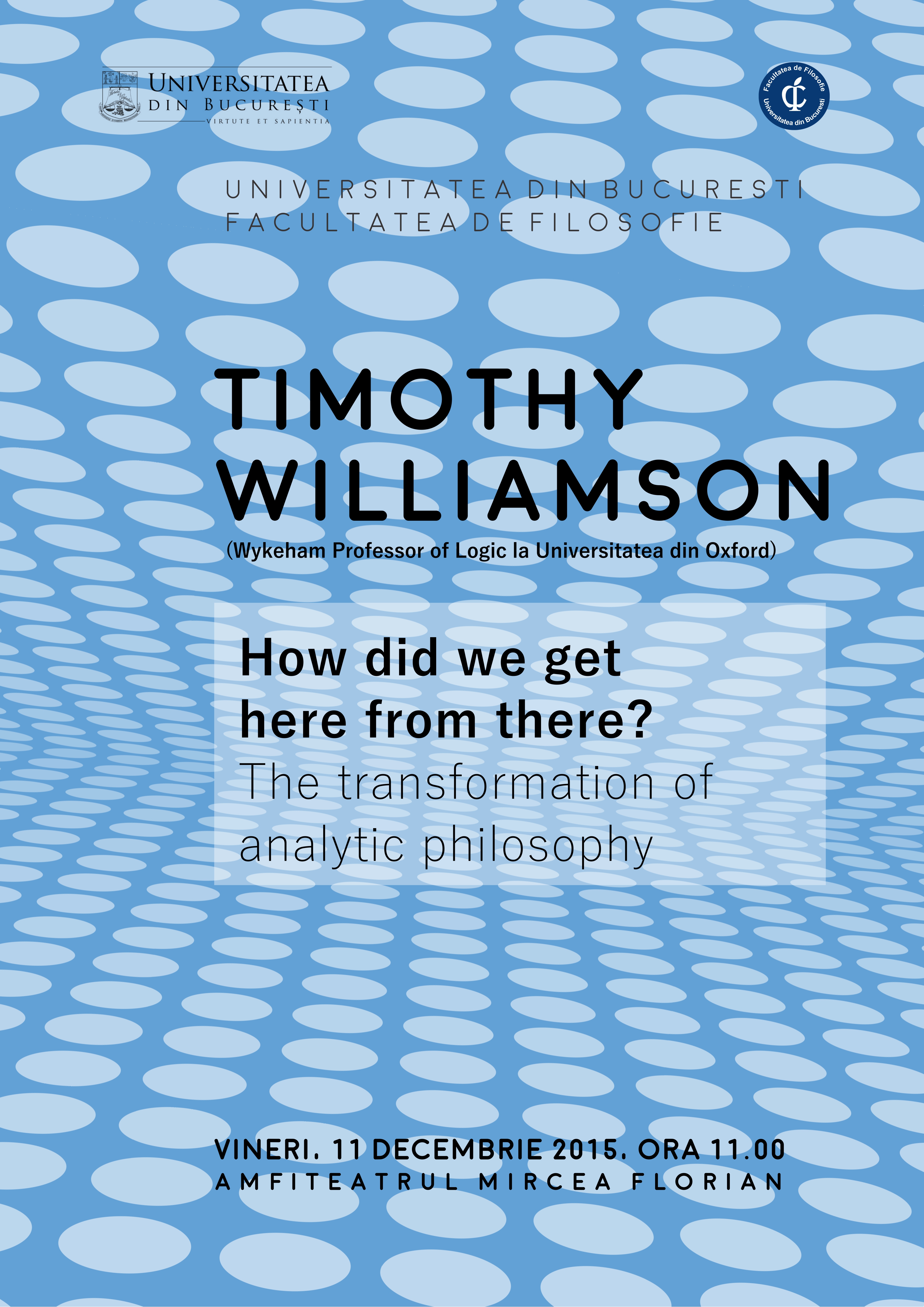 Conferința „How did we get here from there? The transformation of analytic philosophy”