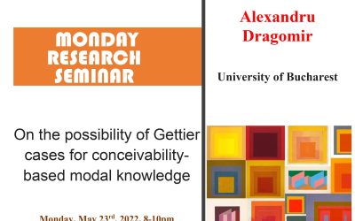 Seminar cercetare DFT „On the possibility of Gettier cases for conceivability-based modal knowledge”