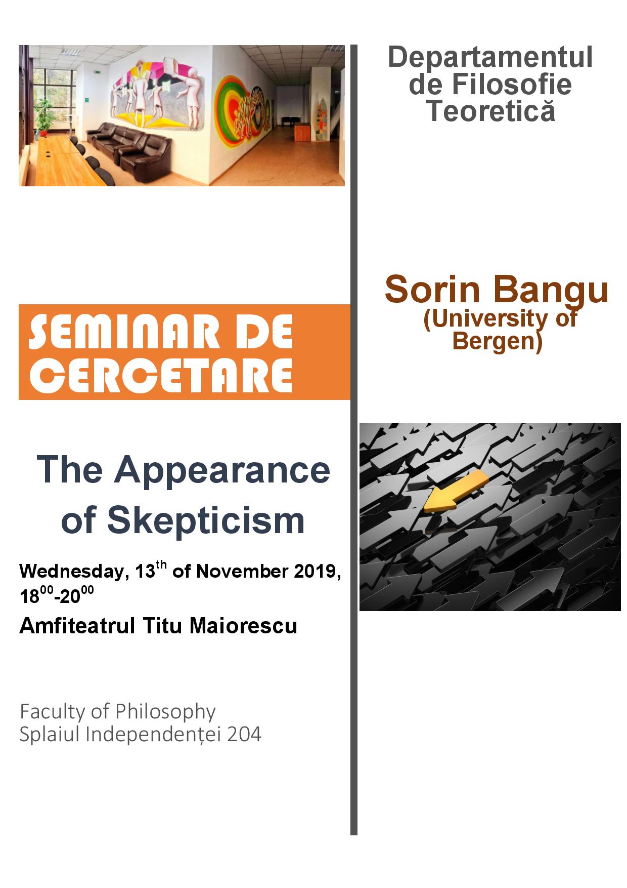 Seminar cercetare DFT „The Appearance of Skepticism”