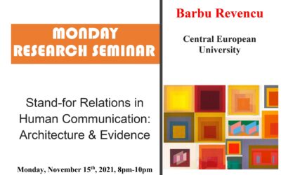 Seminar cercetare DFT ‘Stand-for Relations in Human Communication: Architecture & Evidence’