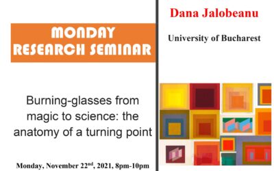 Seminar cercetare DFT ‘Burning-glasses from magic to science: the anatomy of a turning point’