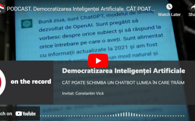 Despre Democratizarea Inteligenței Artificiale cu Lect. univ. dr. Constantin Vică