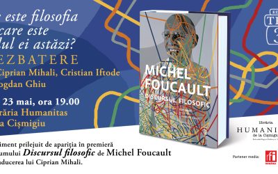 Conf. univ. dr. Cristian Iftode invitat la dezbaterea: Ce este filosofia și care este rolul ei astăzi?