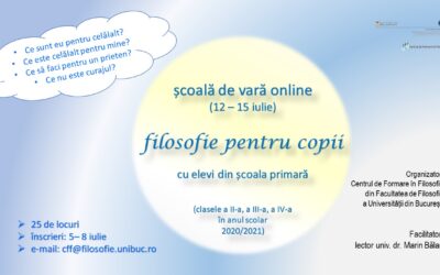 Școală de vară online – filosofie pentru copii: ediția a II-a