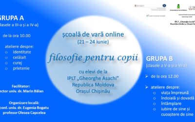Școală de vară online – filosofie pentru copii cu elevi de la IPLT „Gheorghe Asachi” din Chișinău