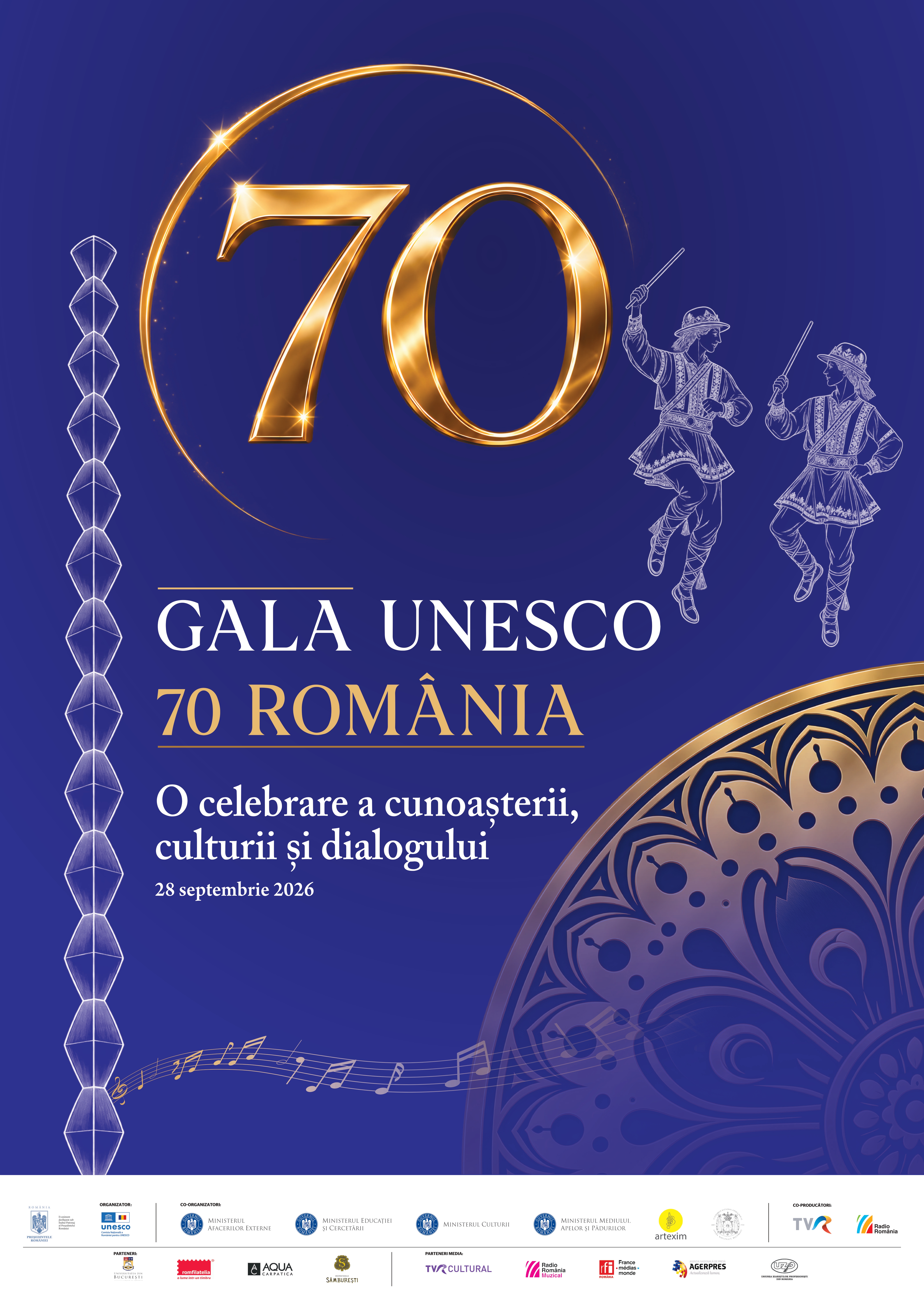 Catedra UNESCO, prezentă la Gala UNESCO 70 – România