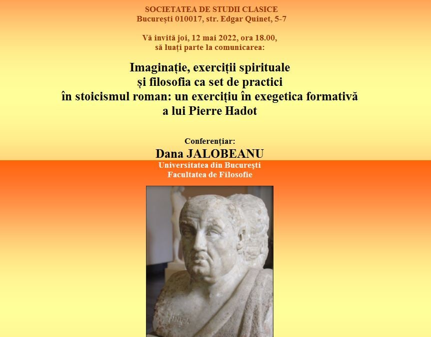 Conf. univ. dr. Dana JALOBEANU invitată la Societatea de Studii Clasice