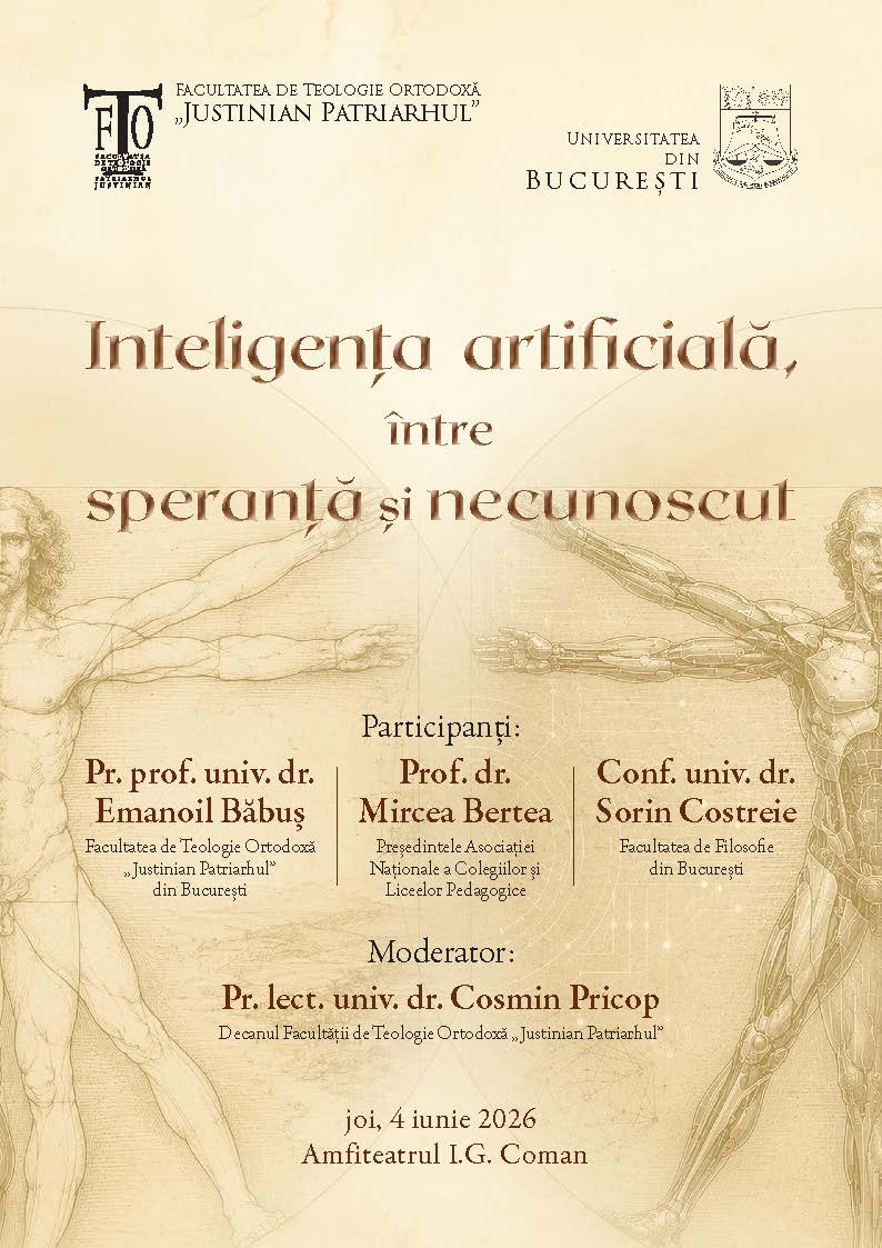 Conf. univ. dr. Sorin Costreie participă la conferința „Inteligența artificială, între speranță și necunoscut” – 04.06.2026