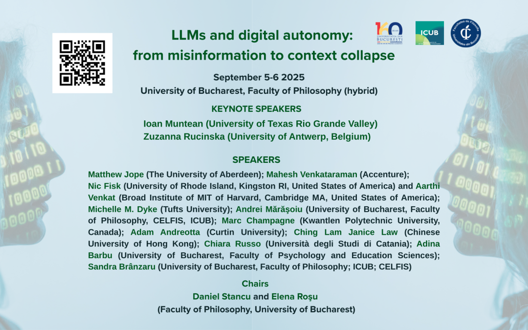 Conferința “LLMs and digital autonomy: from misinformation to context collapse” – 5-6.09.2025