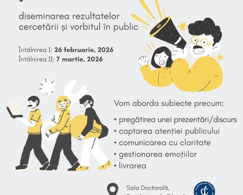 Orientare în carieră pentru cercetători: diseminarea rezultatelor cercetării și vorbitul în public