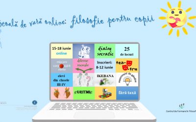 Școală de vară online: FILOSOFIE PENTRU COPII – 15-18 iunie 2020