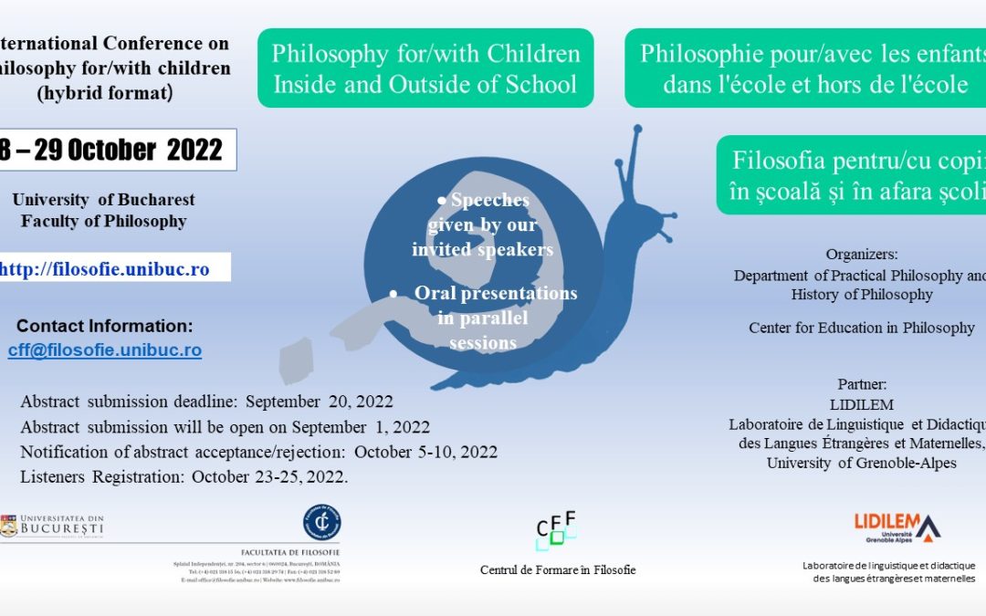 International Conference “Philosophy for/with Children Inside and Outside of School”