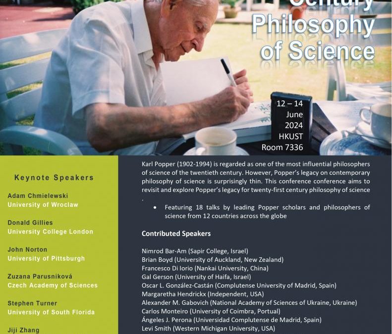 Colegul nostru, prof. univ. dr. Constantin Stoenescu, susține o prezentare la Karl Popper and 21st Century Philosophy of Science Conference (HK, 2024)