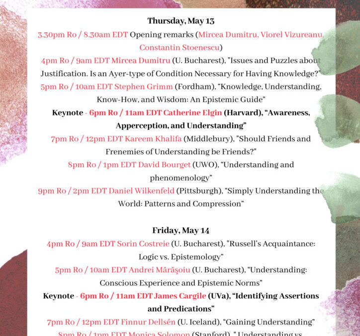 Conference „Bridges between the epistemology and the phenomenology of understanding”