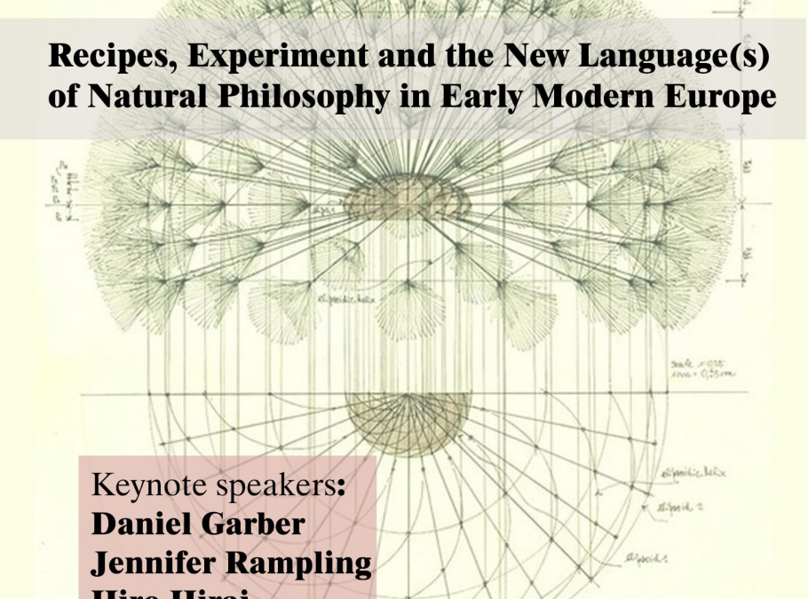 Princeton Bucharest Seminar in Early Modern Philosophy, Bucharest, 14-16 October 2022. Recipes, Experiment and the New Language(s) of Natural Philosophy in Early Modern Europe
