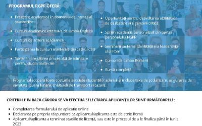 Programul Pregătitor Pentru Studii Post Universitare dedicat Romilor (RGPP)