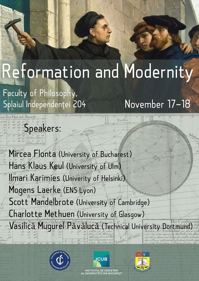 Programme: International Conference “Reformation and Modernity”, Bucharest, November 17-18, 2017