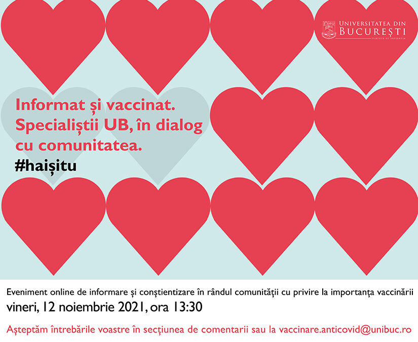 Informat și vaccinat. Specialiștii UB, în dialog cu comunitatea.