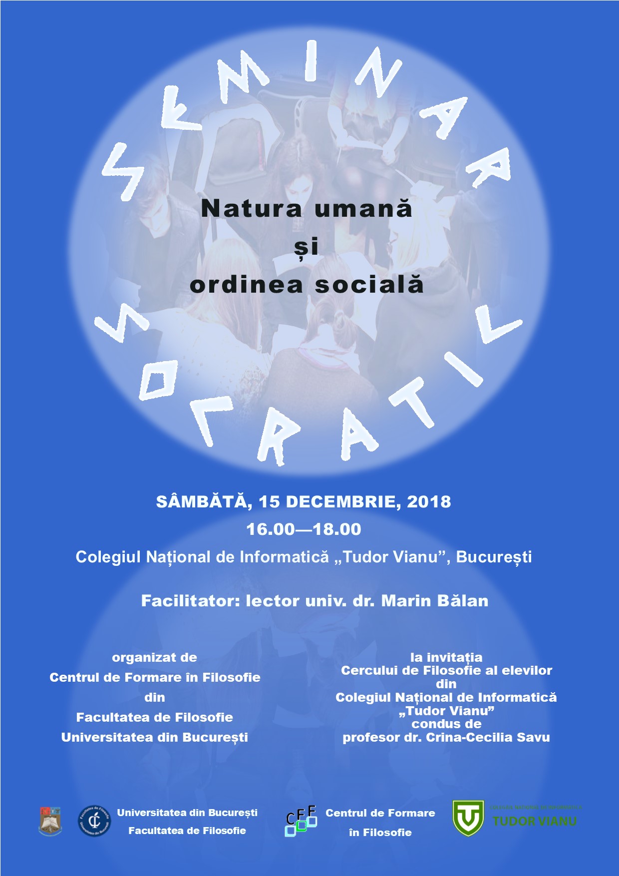 Seminar socratic: Natura umană și ordinea socială