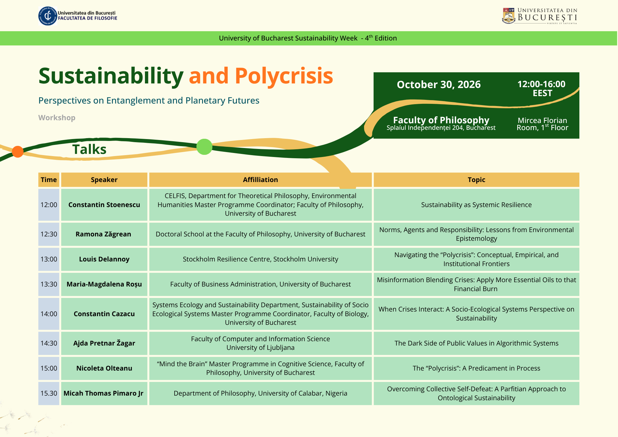 Sustainability Week Poster - Workshop Poster
