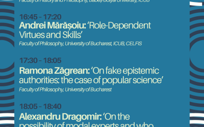 4 mai 2026: atelierul “Epistemic modalities, intellectual virtues and social epistemology: new explorations”
