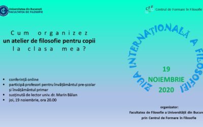 Ziua Internațională a Filosofiei: 19 noiembrie 2020