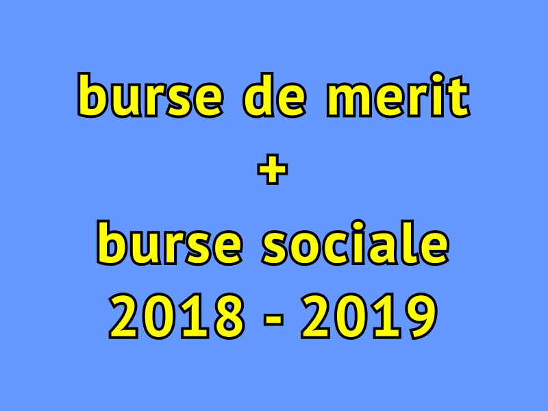 Burse de merit și burse sociale pentru anul universitar 2018 – 2019