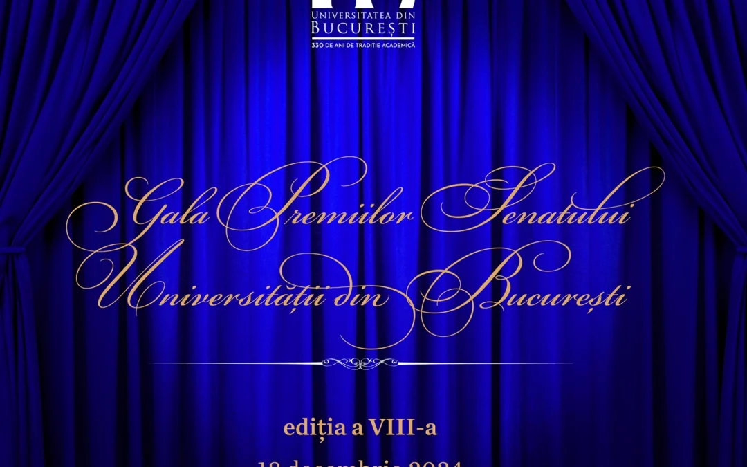 Colegii noștri Prof. univ. dr. Cristian Iftode, Conf. univ. dr. Marin Bălan, Conf. univ. dr. Constantin Vică și drd. Alexandra Zorilă, premianți ai excelenței academice la Premiile Senatului Universității din București 2024