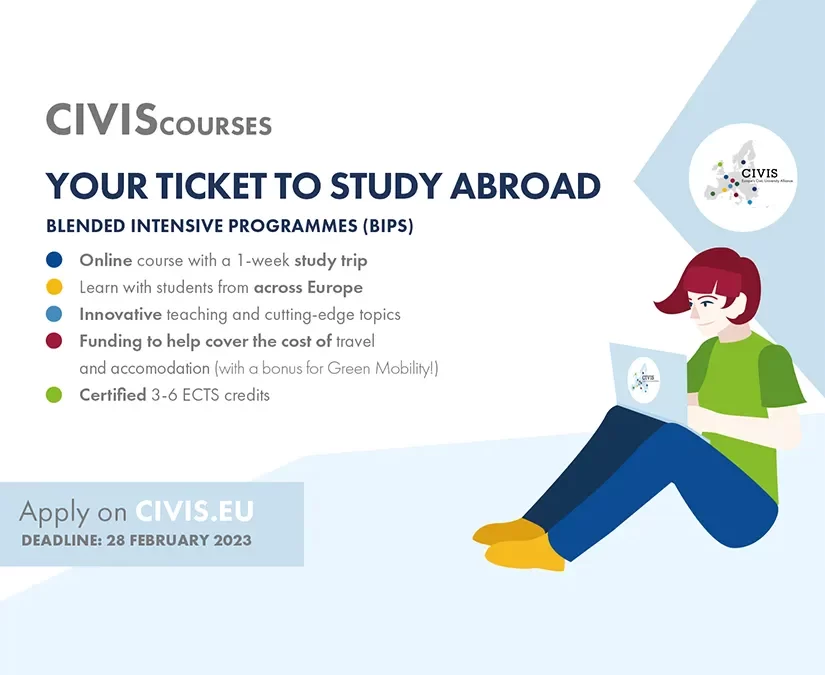 Înscrieri la a doua serie de programe hibride intensive – Blended Intensive Programmes (BIPs) CIVIS